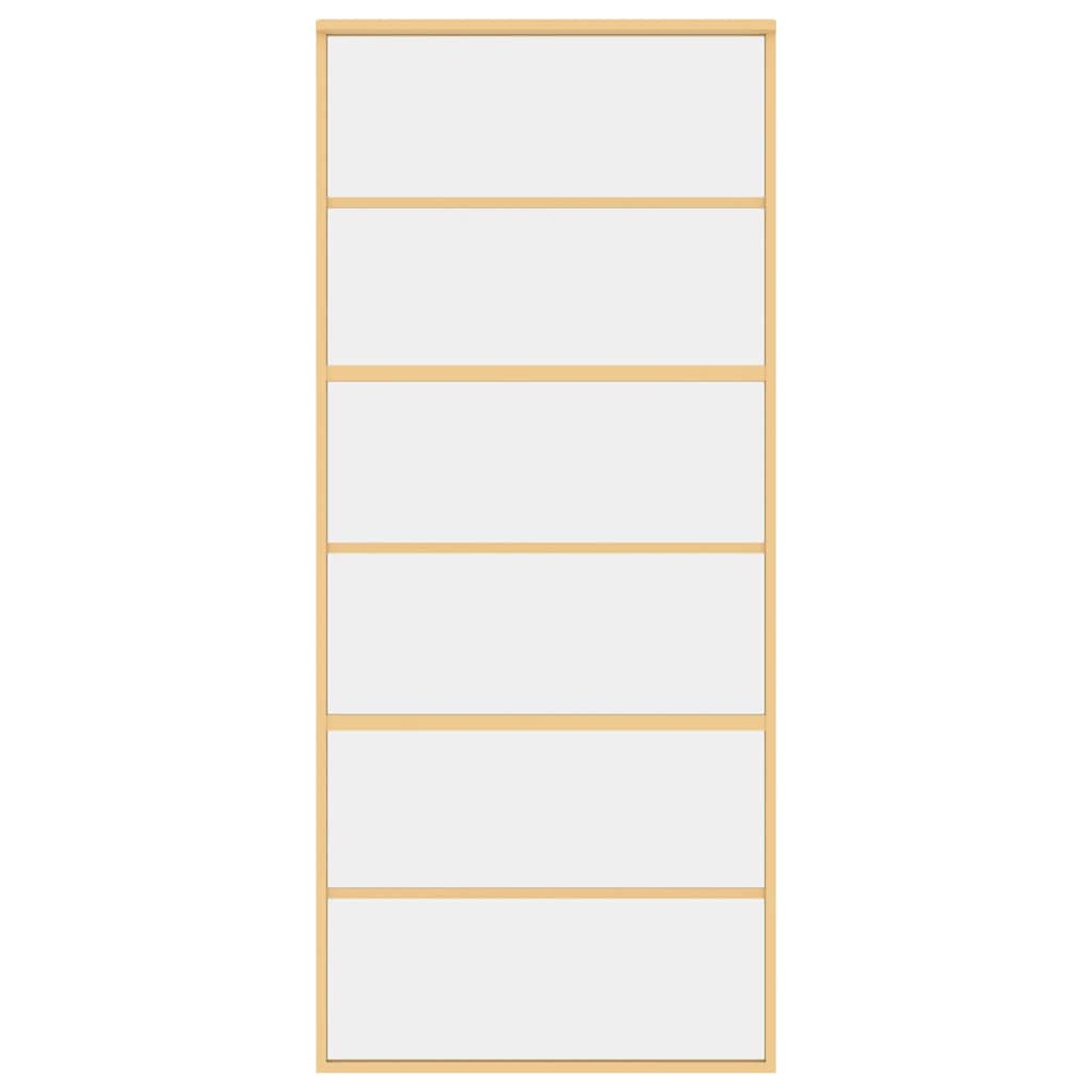 Porta deslizante 76x205 cm vidro ESG/alumínio dourado