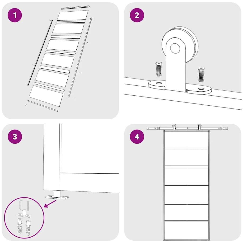 Porta deslizante 76x205 cm vidro ESG/alumínio dourado