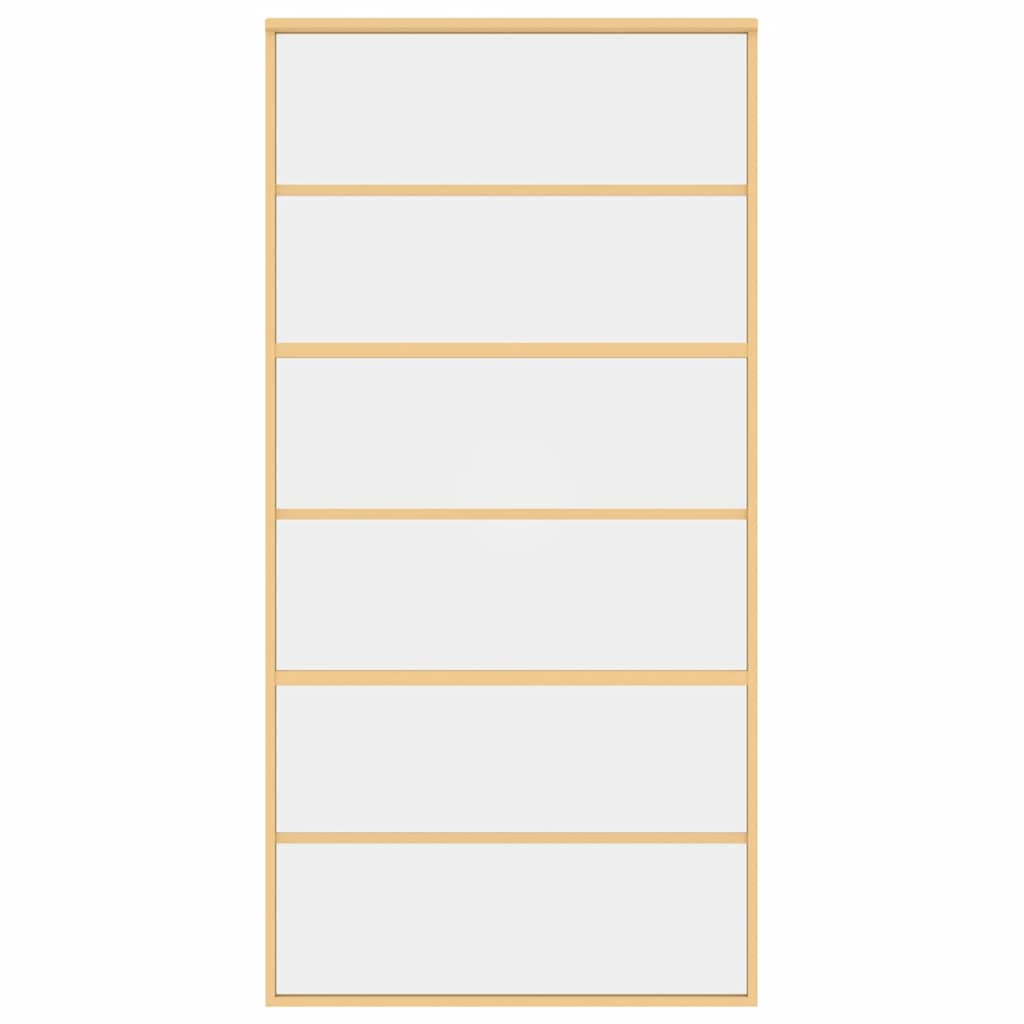 Porta deslizante 76x205 cm vidro ESG/alumínio dourado