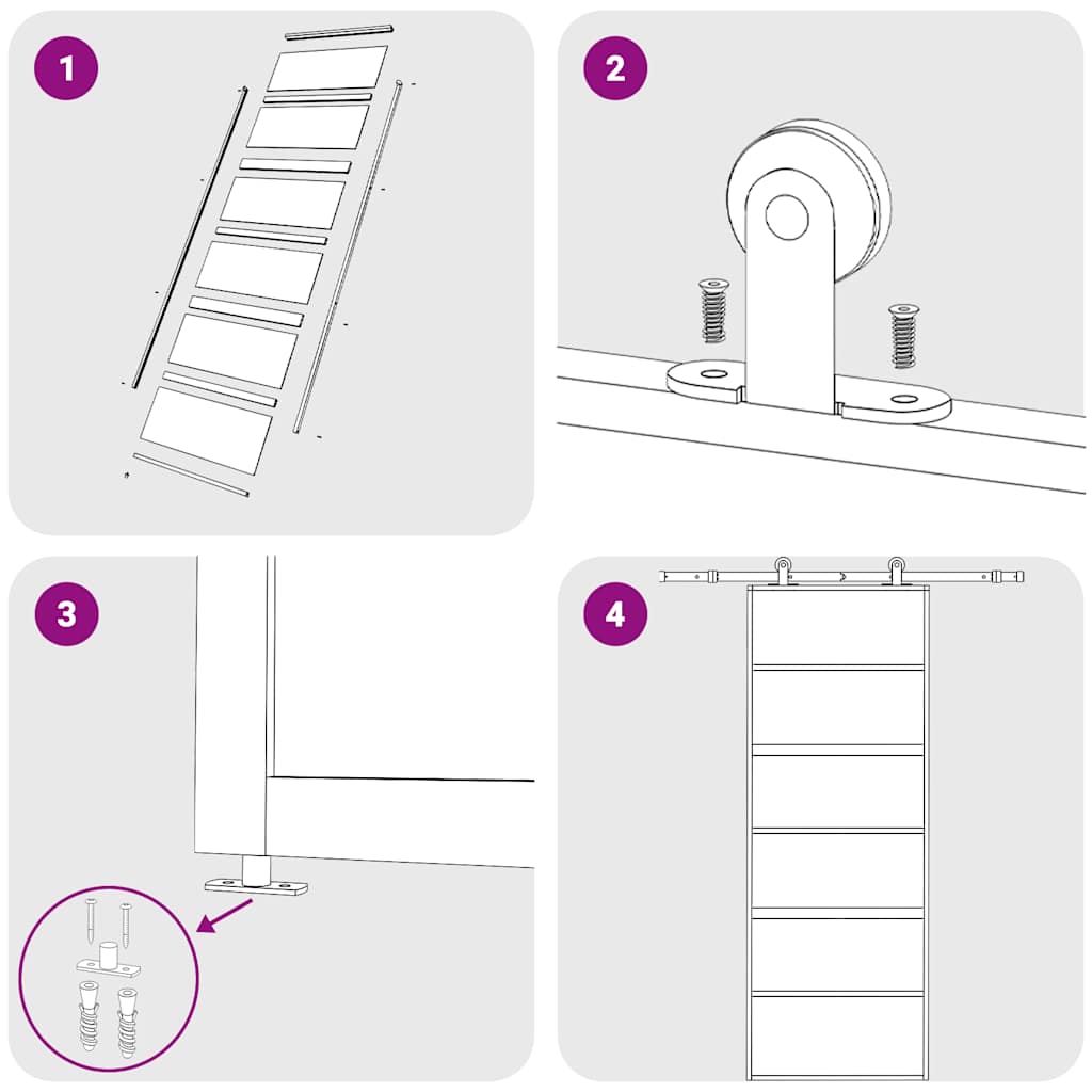 Porta deslizante 102,5x205 cm vidro ESG fosco/alumínio dourado