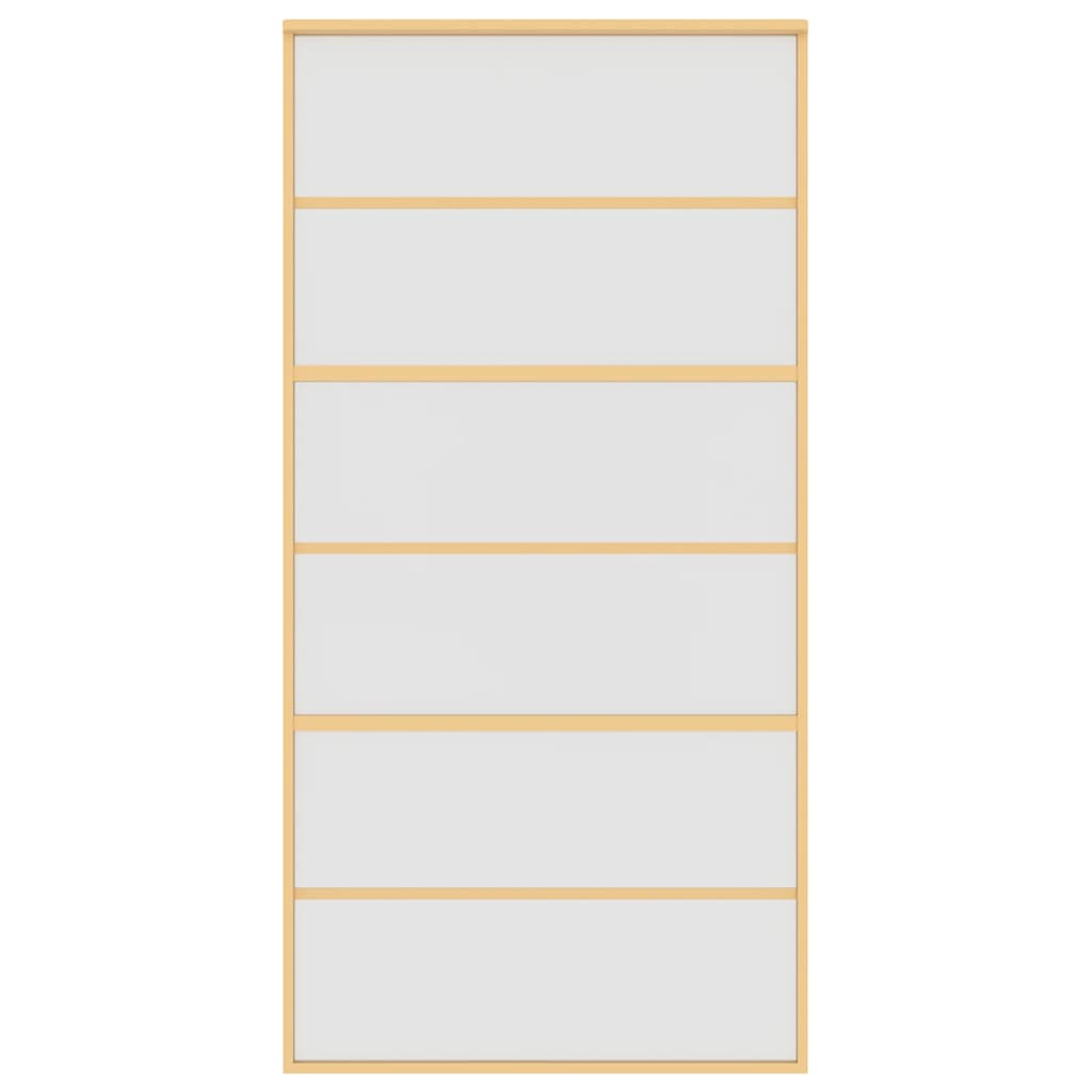 Porta deslizante 102,5x205 cm vidro ESG fosco/alumínio dourado