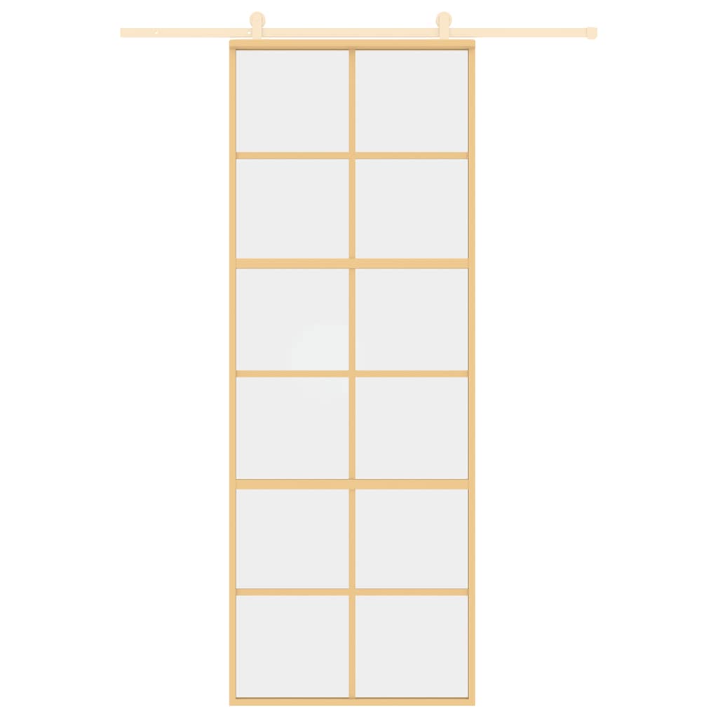 Porta deslizante 76x205 cm vidro ESG/alumínio dourado