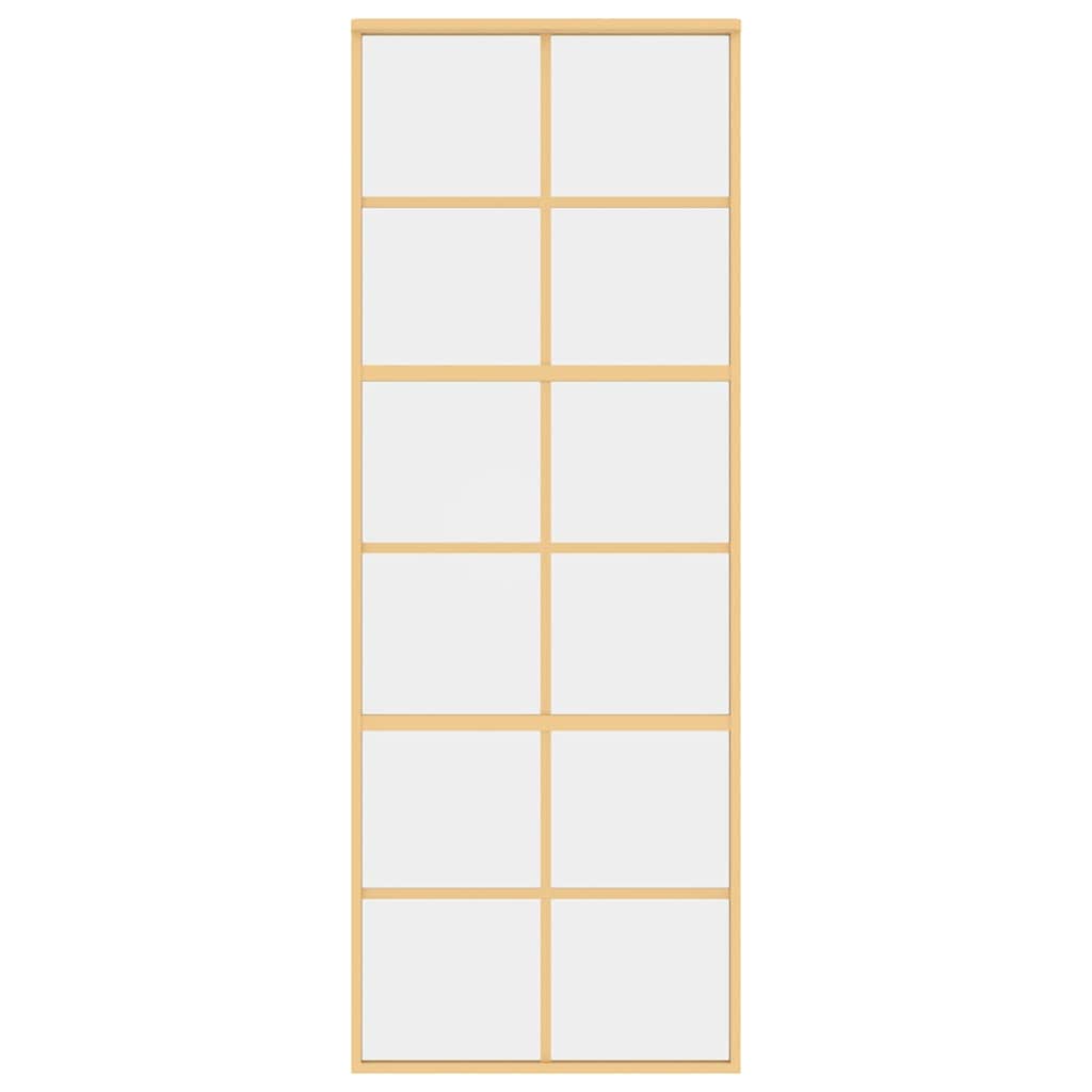 Porta deslizante 76x205 cm vidro ESG/alumínio dourado