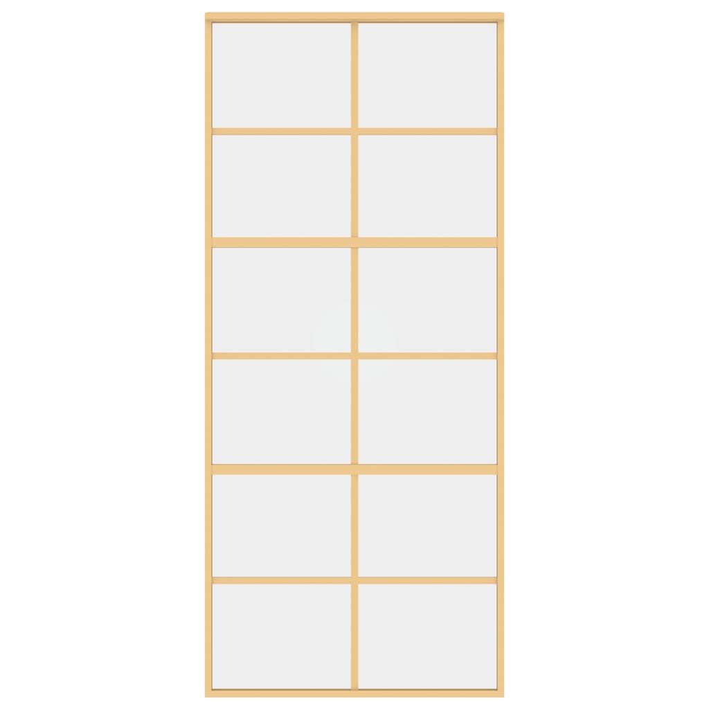 Porta deslizante 76x205 cm vidro ESG/alumínio dourado