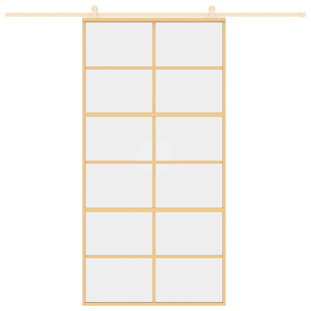 Porta deslizante 76x205 cm vidro ESG/alumínio dourado