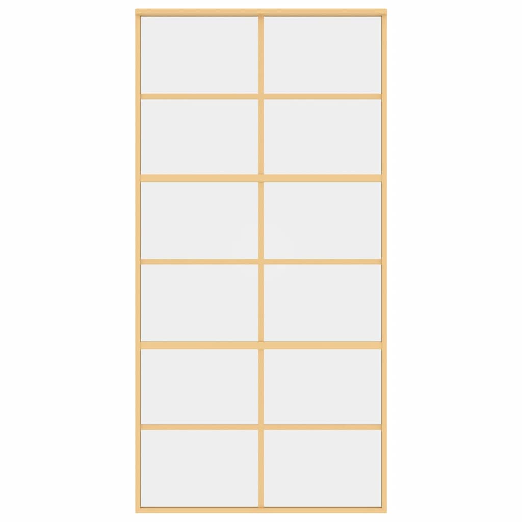 Porta deslizante 76x205 cm vidro ESG/alumínio dourado
