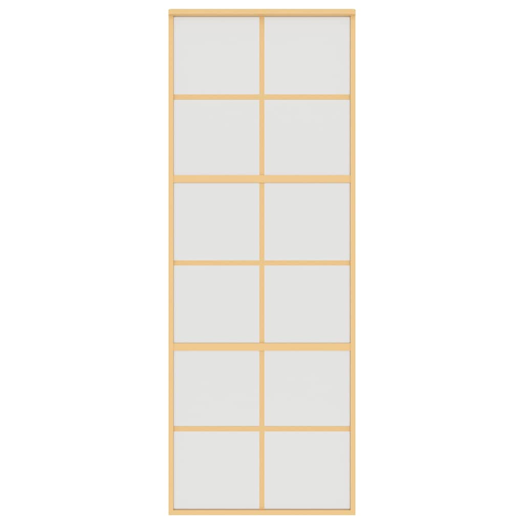 Porta deslizante 102,5x205 cm vidro ESG fosco/alumínio dourado