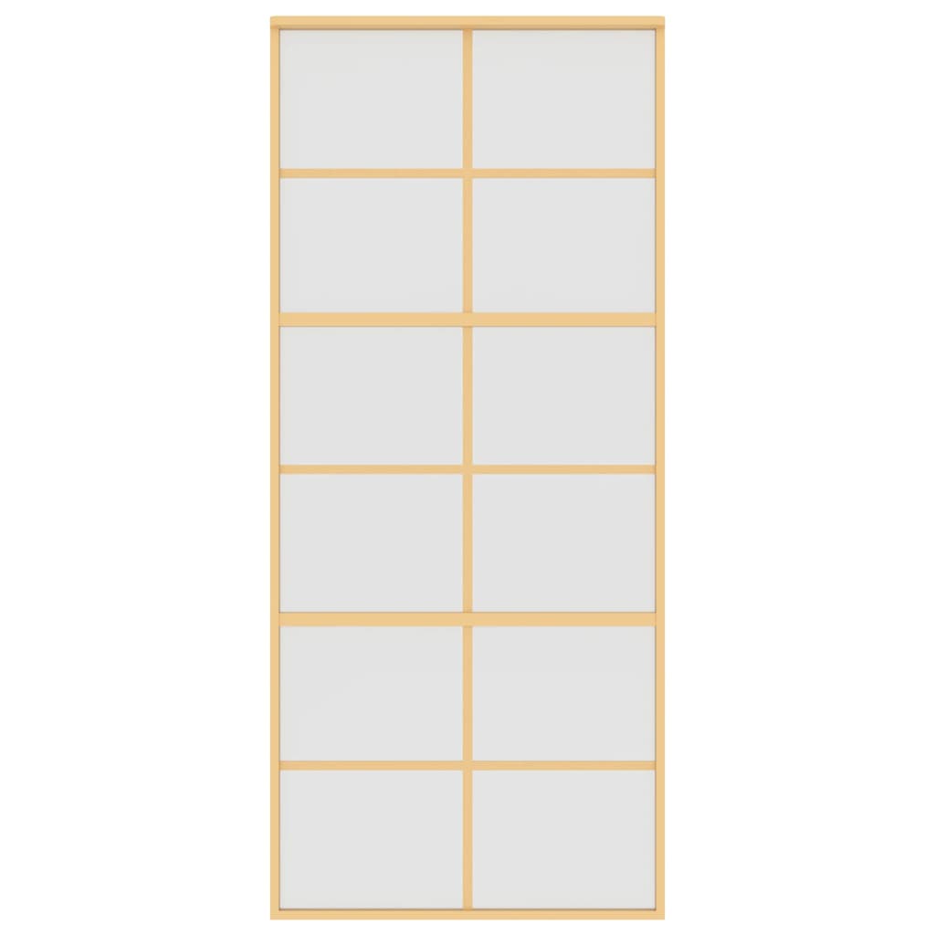 Porta deslizante 102,5x205 cm vidro ESG fosco/alumínio dourado