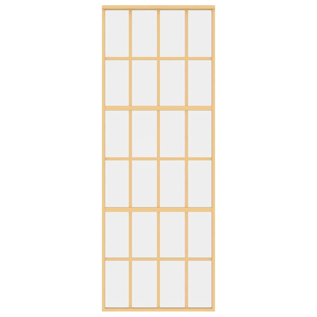 Porta deslizante 76x205 cm vidro ESG/alumínio dourado