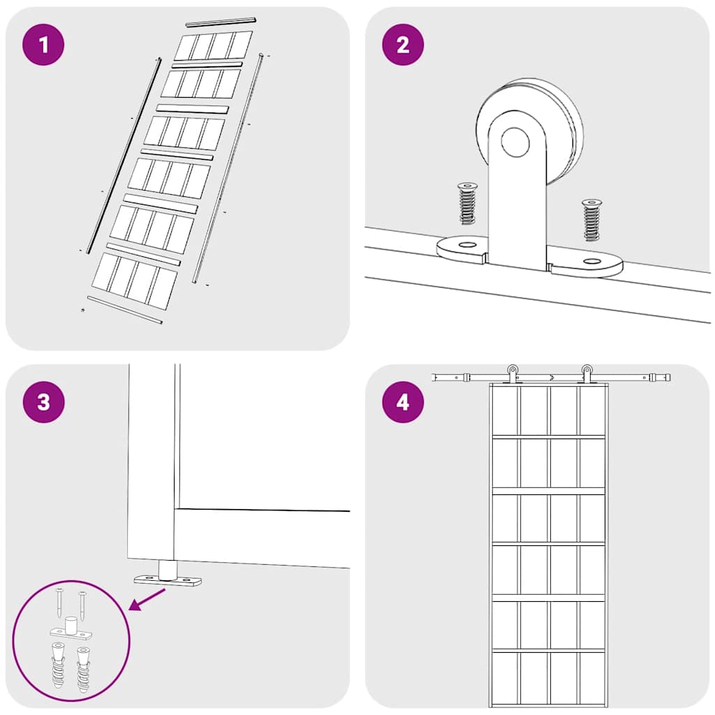 Porta deslizante 76x205 cm vidro ESG/alumínio dourado
