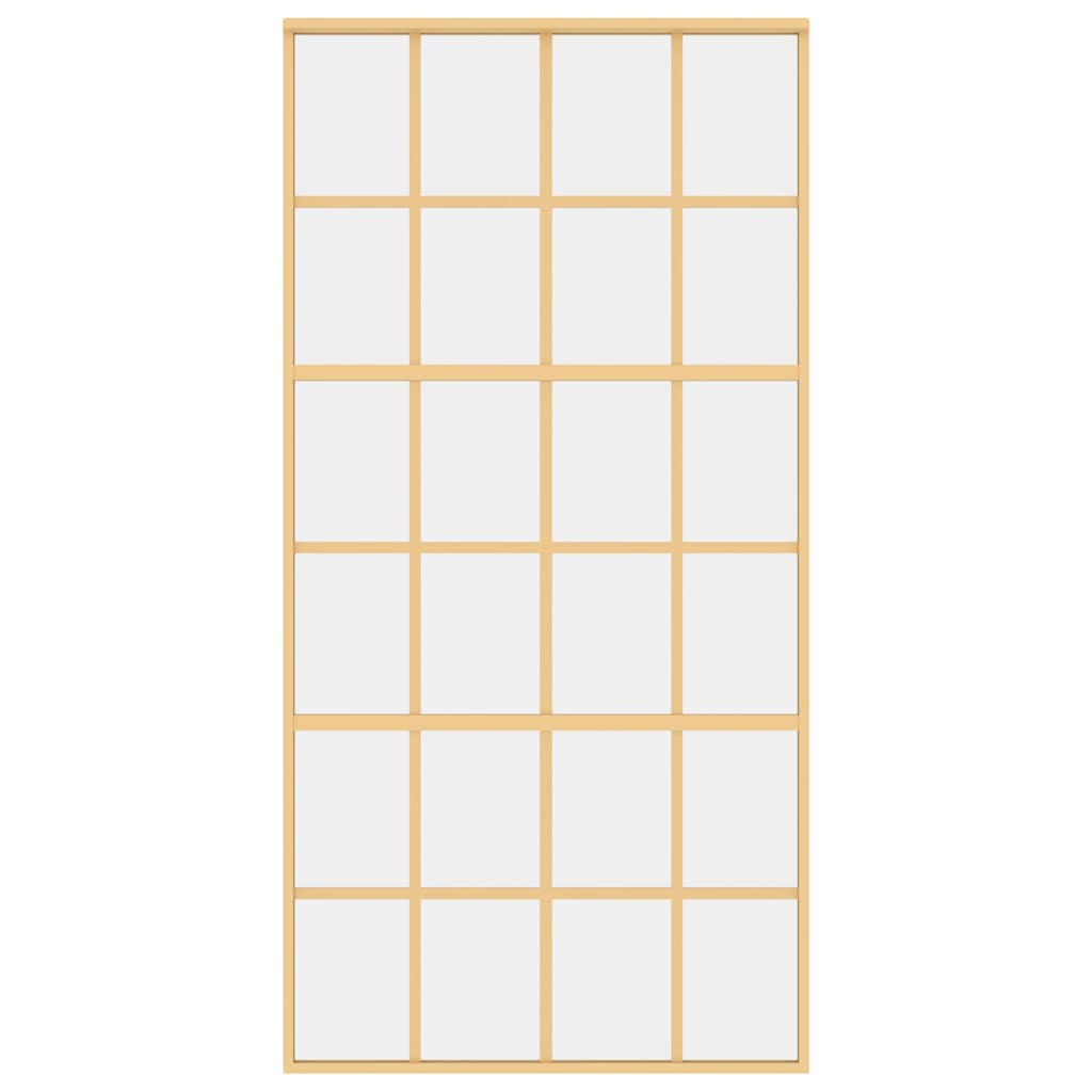 Porta deslizante 76x205 cm vidro ESG/alumínio dourado