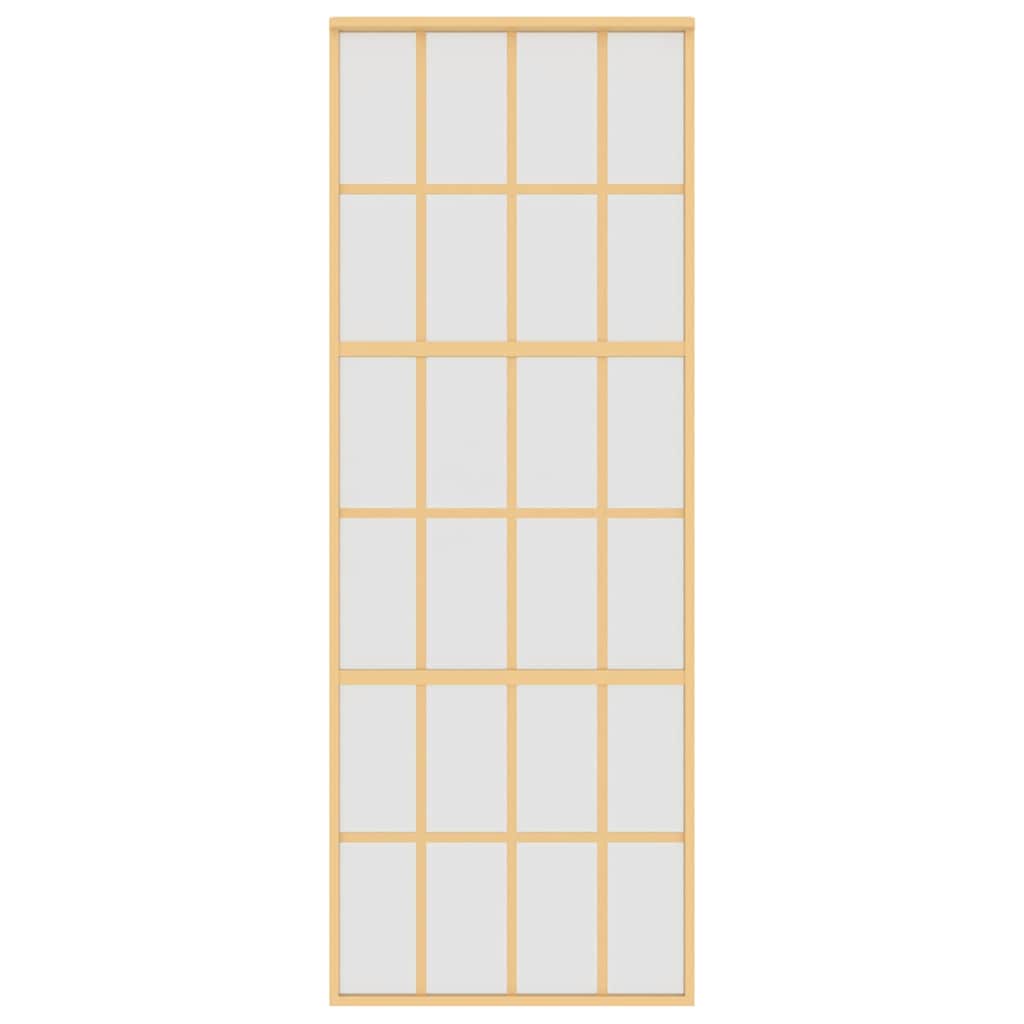 Porta deslizante 102,5x205 cm vidro ESG fosco/alumínio dourado