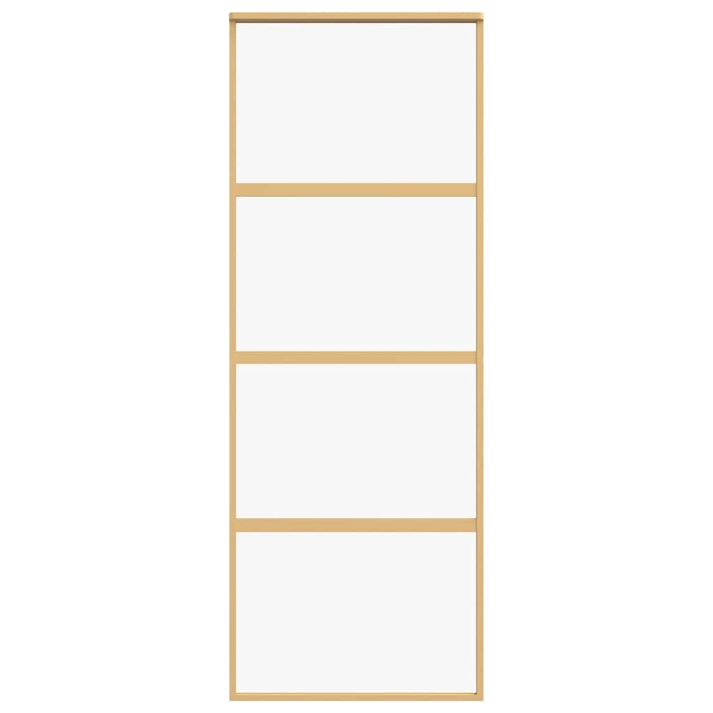 Porta deslizante 102,5x205 cm vidro ESG/alumínio dourado