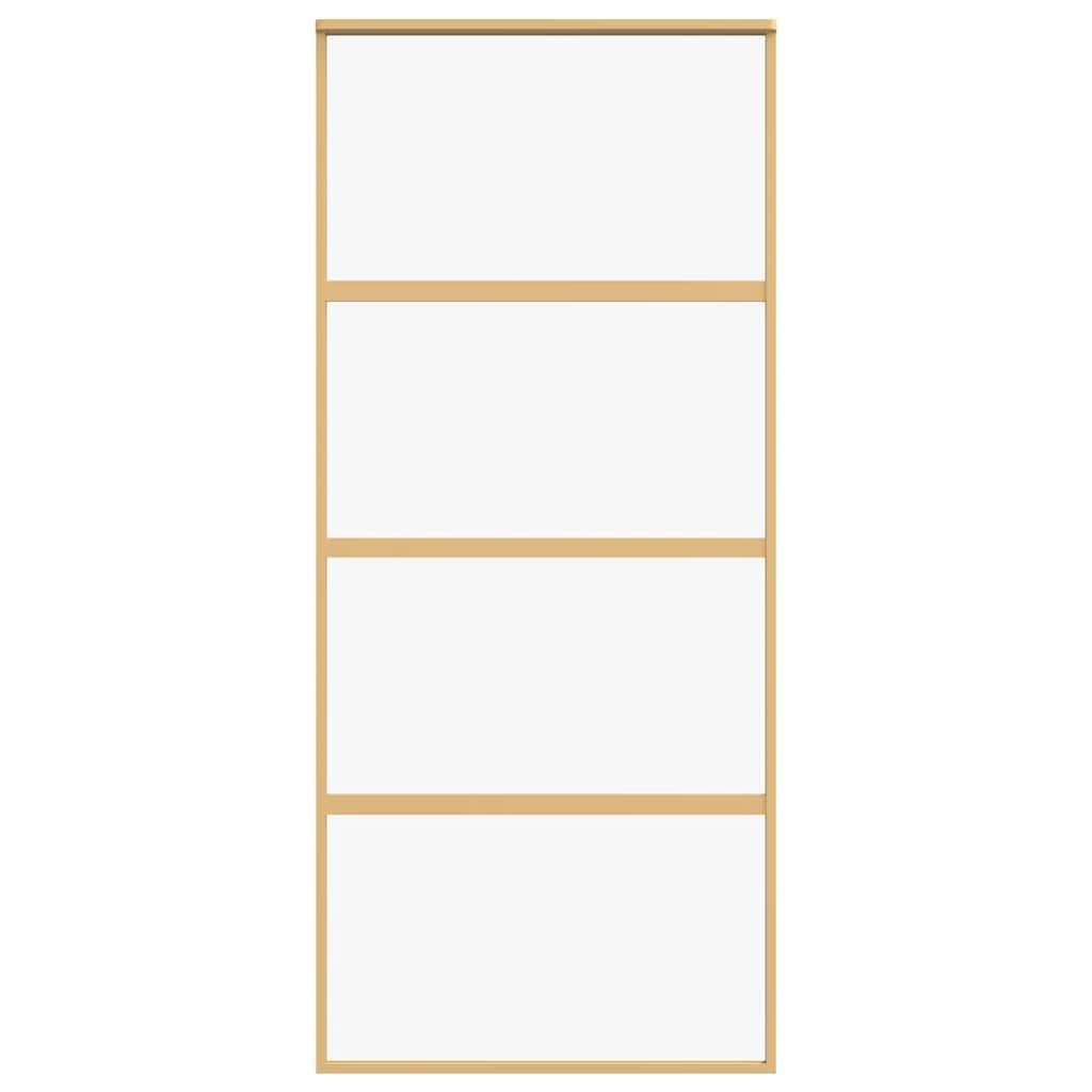 Porta deslizante 102,5x205 cm vidro ESG/alumínio dourado