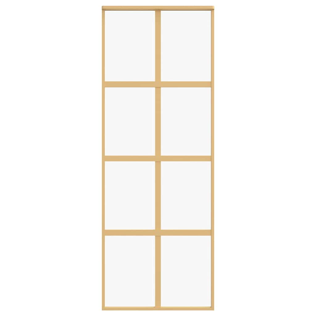 Porta deslizante 102,5x205 cm vidro ESG/alumínio dourado