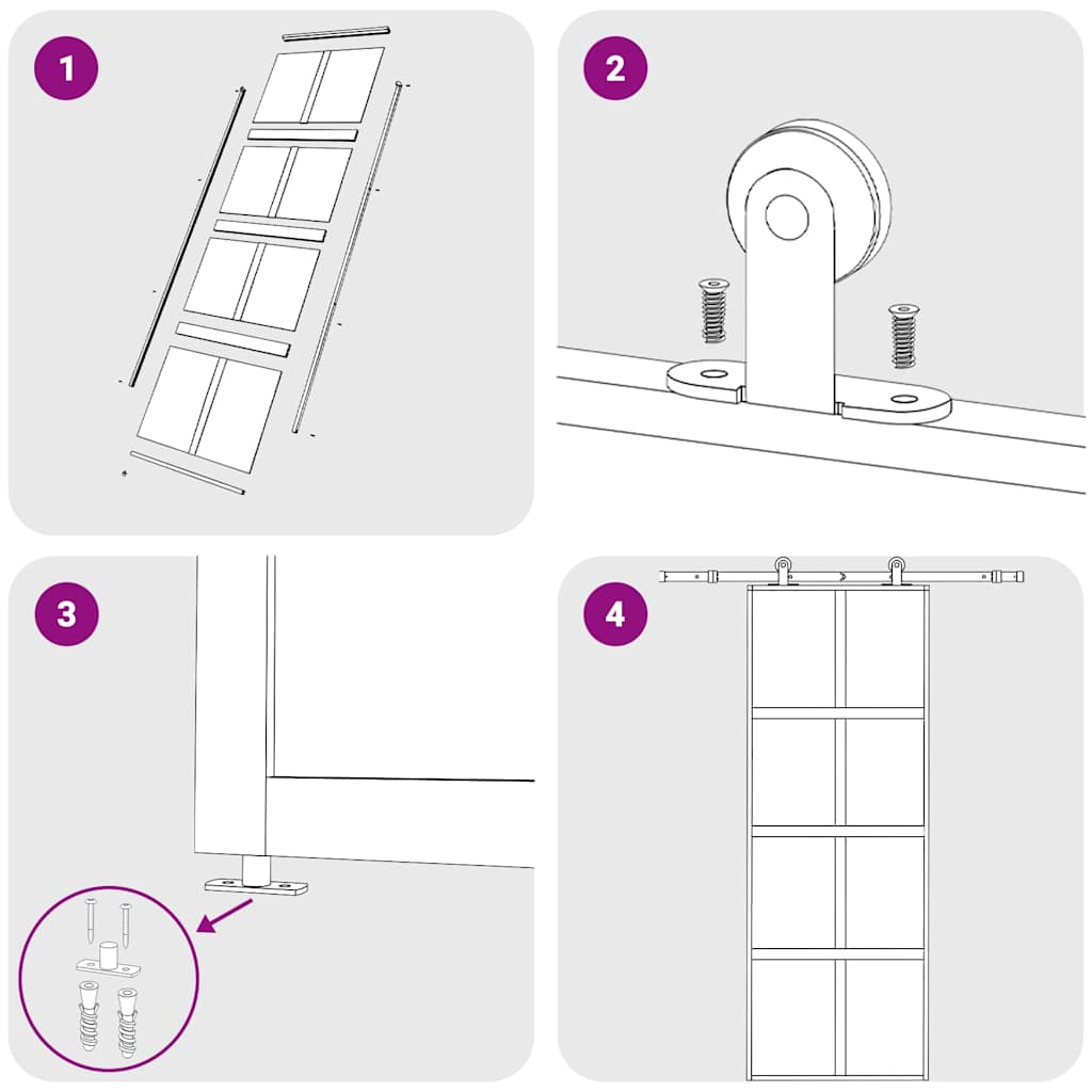 Porta deslizante 102,5x205 cm vidro ESG/alumínio dourado