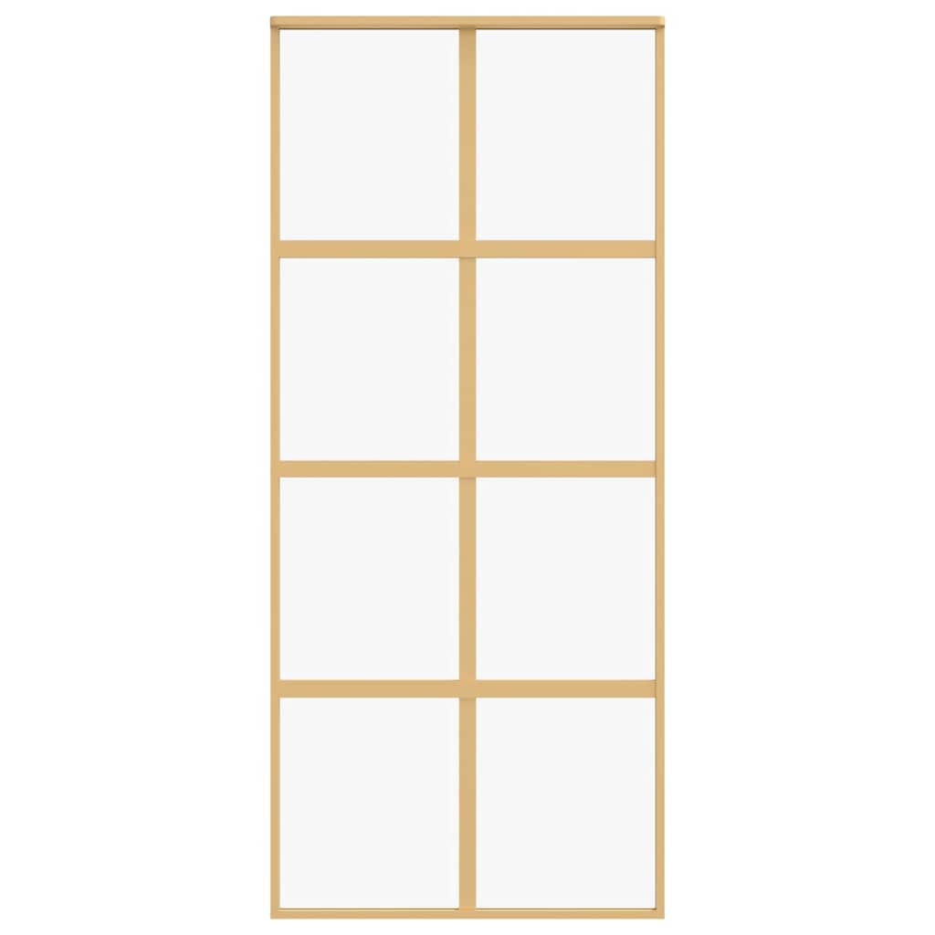 Porta deslizante 102,5x205 cm vidro ESG/alumínio dourado