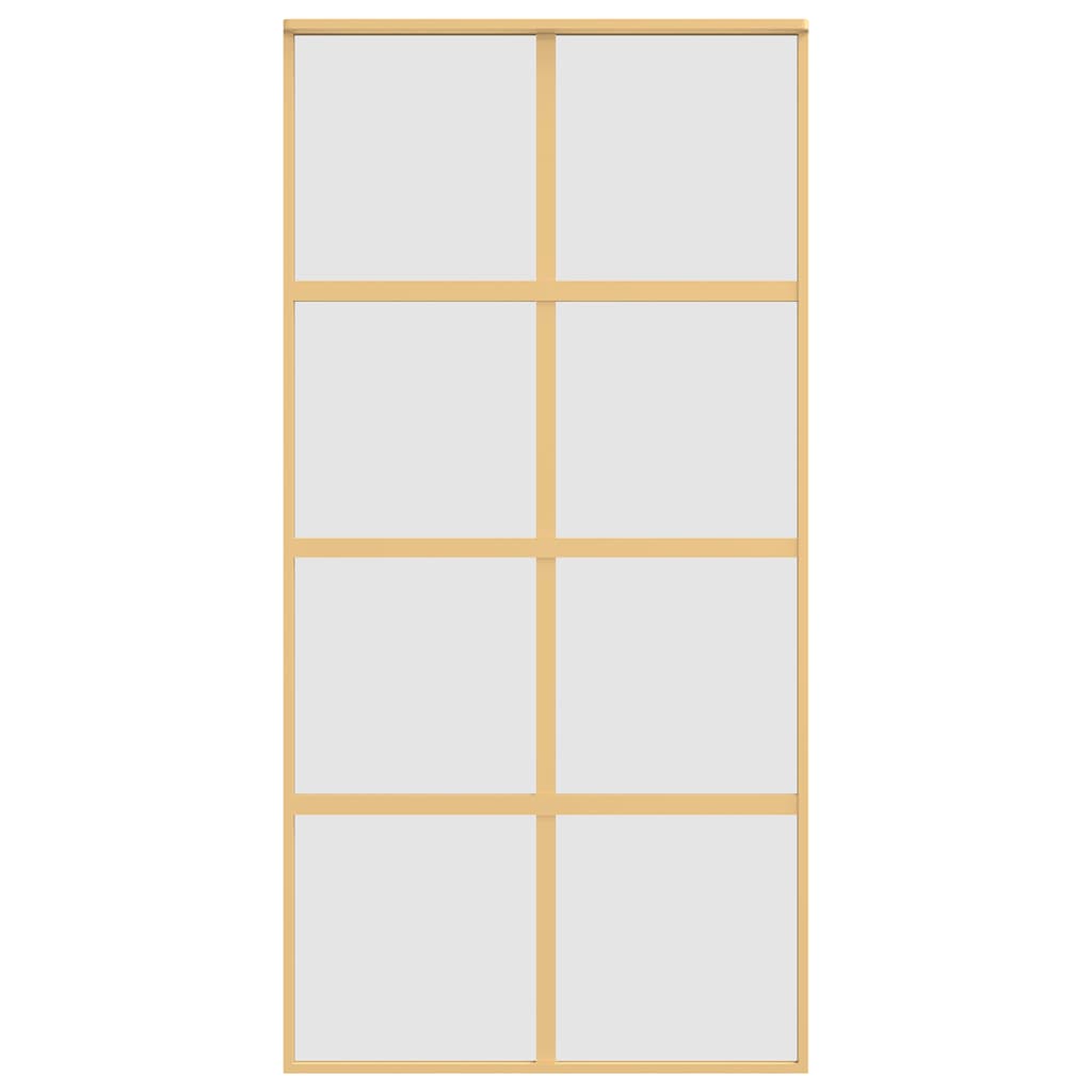 Porta deslizante 90x205 cm vidro ESG fosco/alumínio dourado