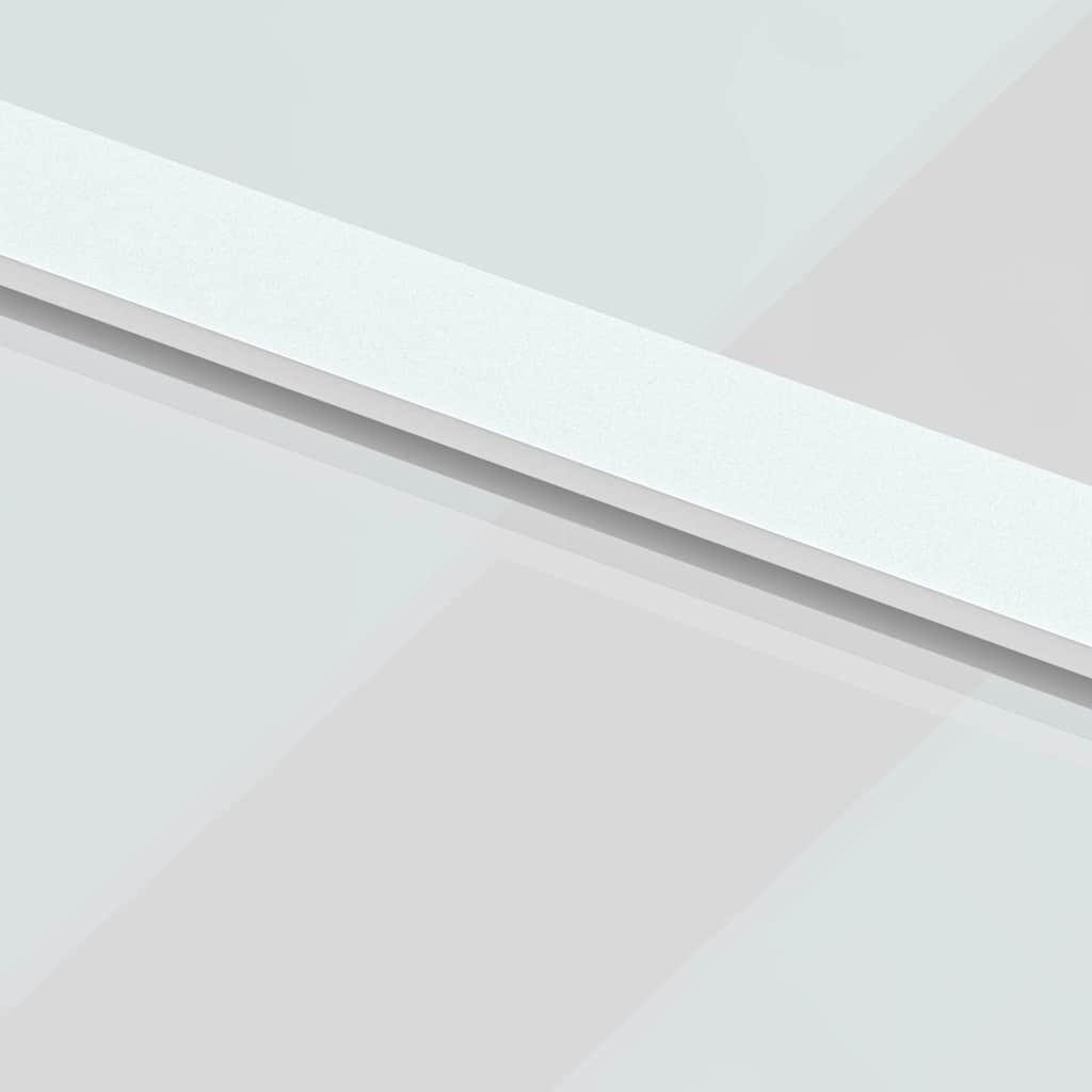 Porta deslizante 90x205 cm vidro temperado e alumínio branco