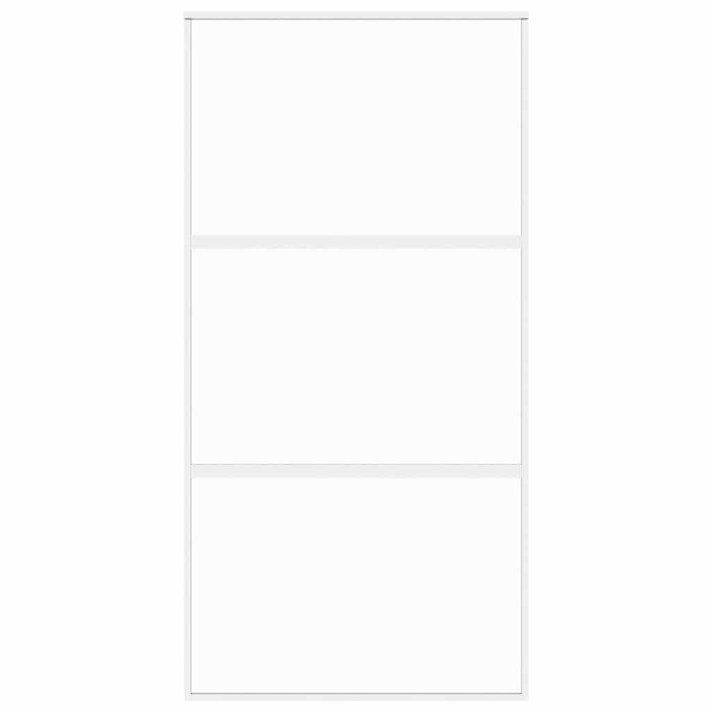 Porta deslizante 90x205 cm vidro temperado e alumínio branco