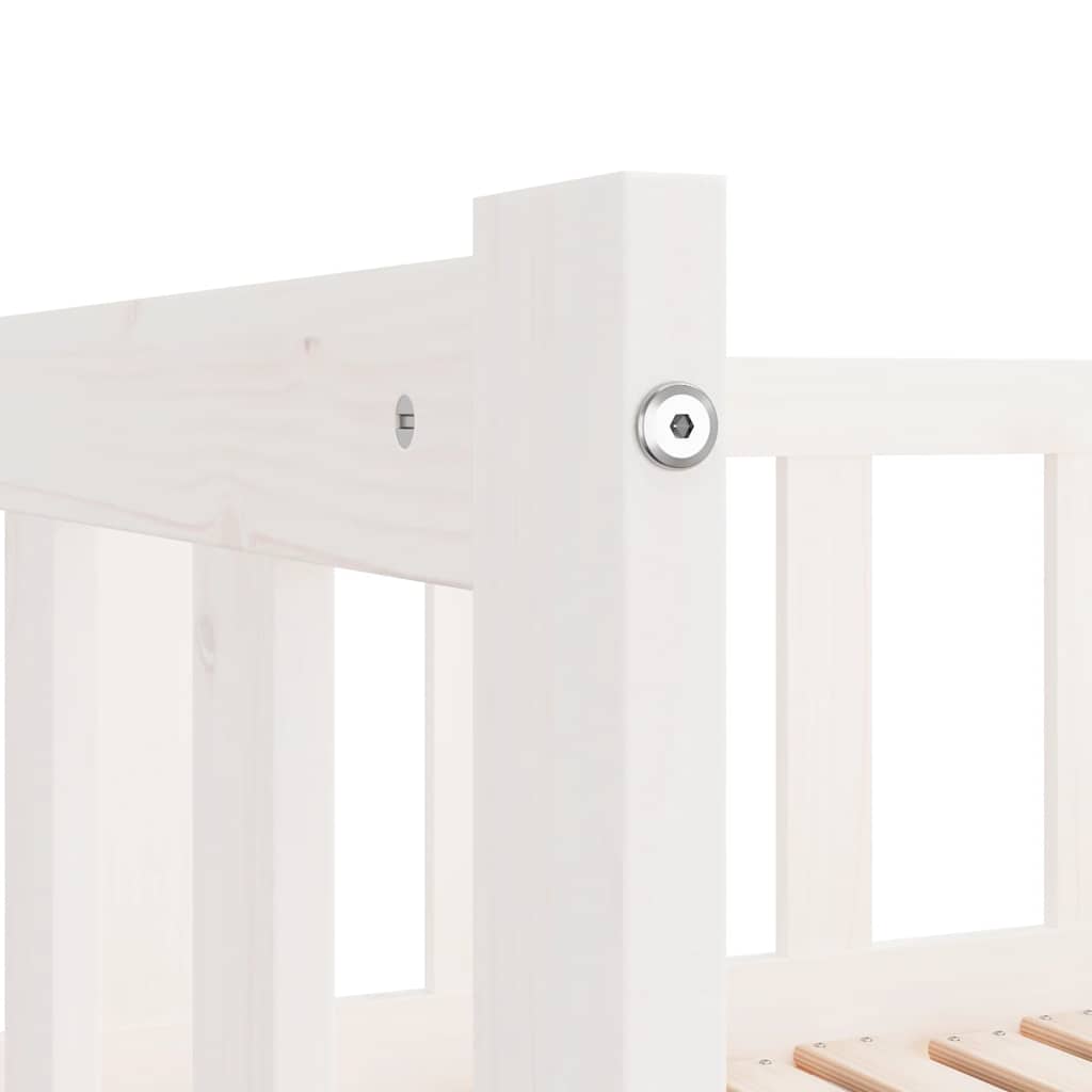 Sofá-cama com gavetão 90x200 cm madeira de pinho maciça branco