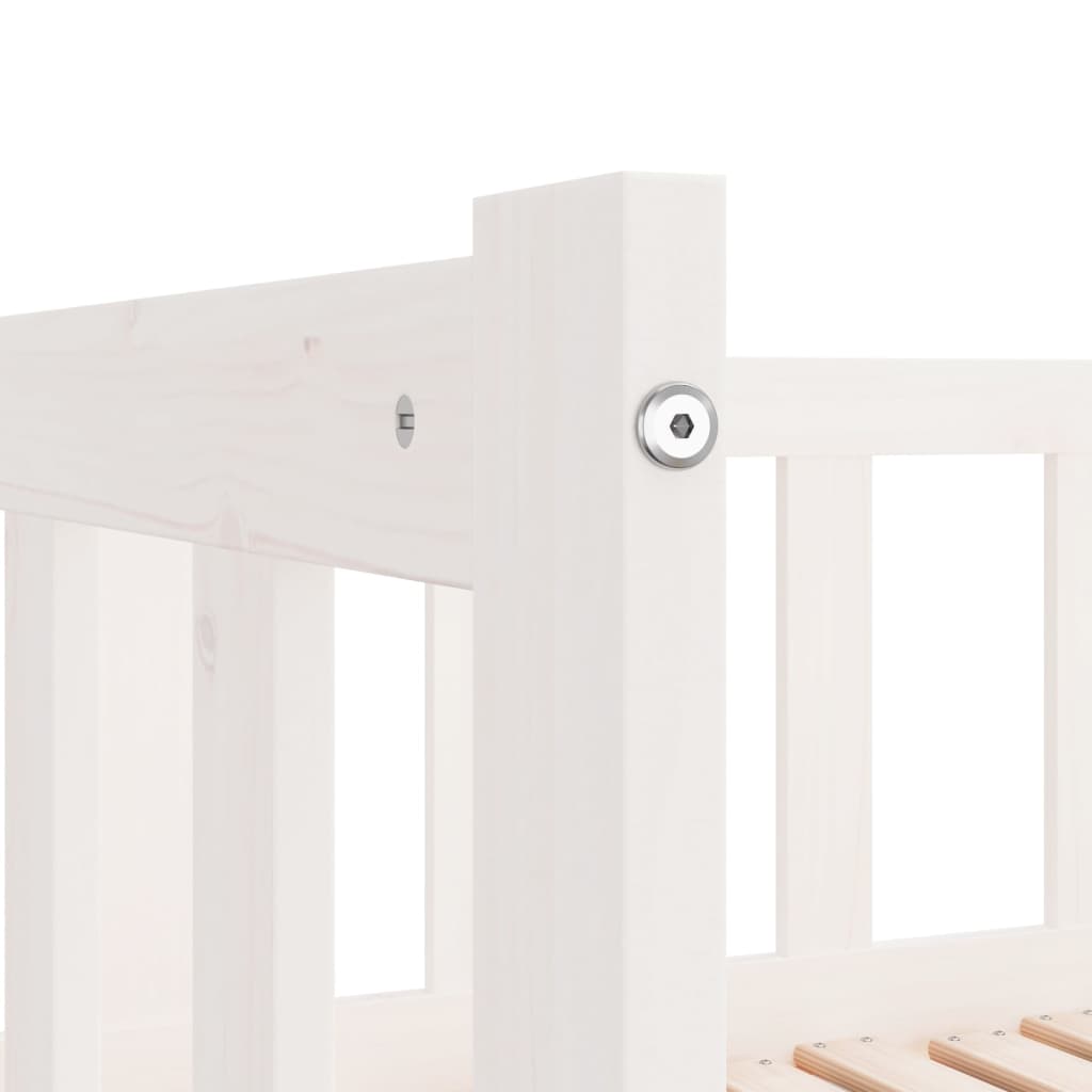 Sofá-cama com gavetão 80x200 cm madeira de pinho maciça branco