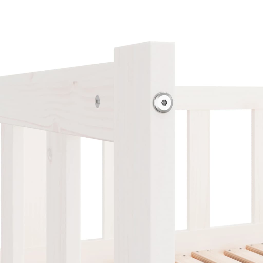 Sofá-cama com gavetão 90x190 cm madeira de pinho maciça branco