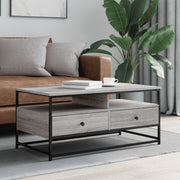 Mesa de centro 100x51x45cm derivados de madeira cinzento sonoma