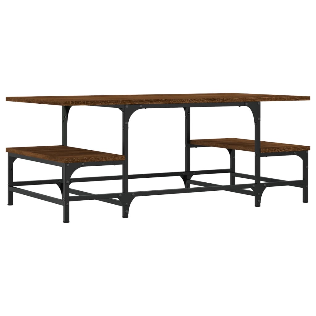 Mesa de centro 100x50,5x40 cm deriv. madeira carvalho castanho