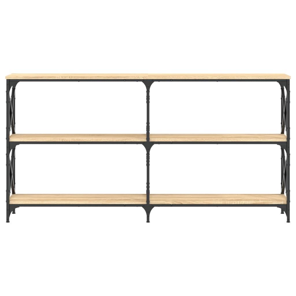 Mesa consola 156x28x80,5cm derivados de madeira carvalho sonoma