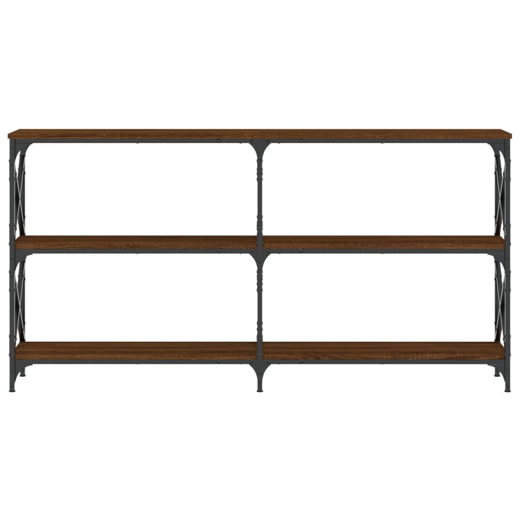 Mesa consola 156x28x80,5 cm derivados madeira carvalho castanho
