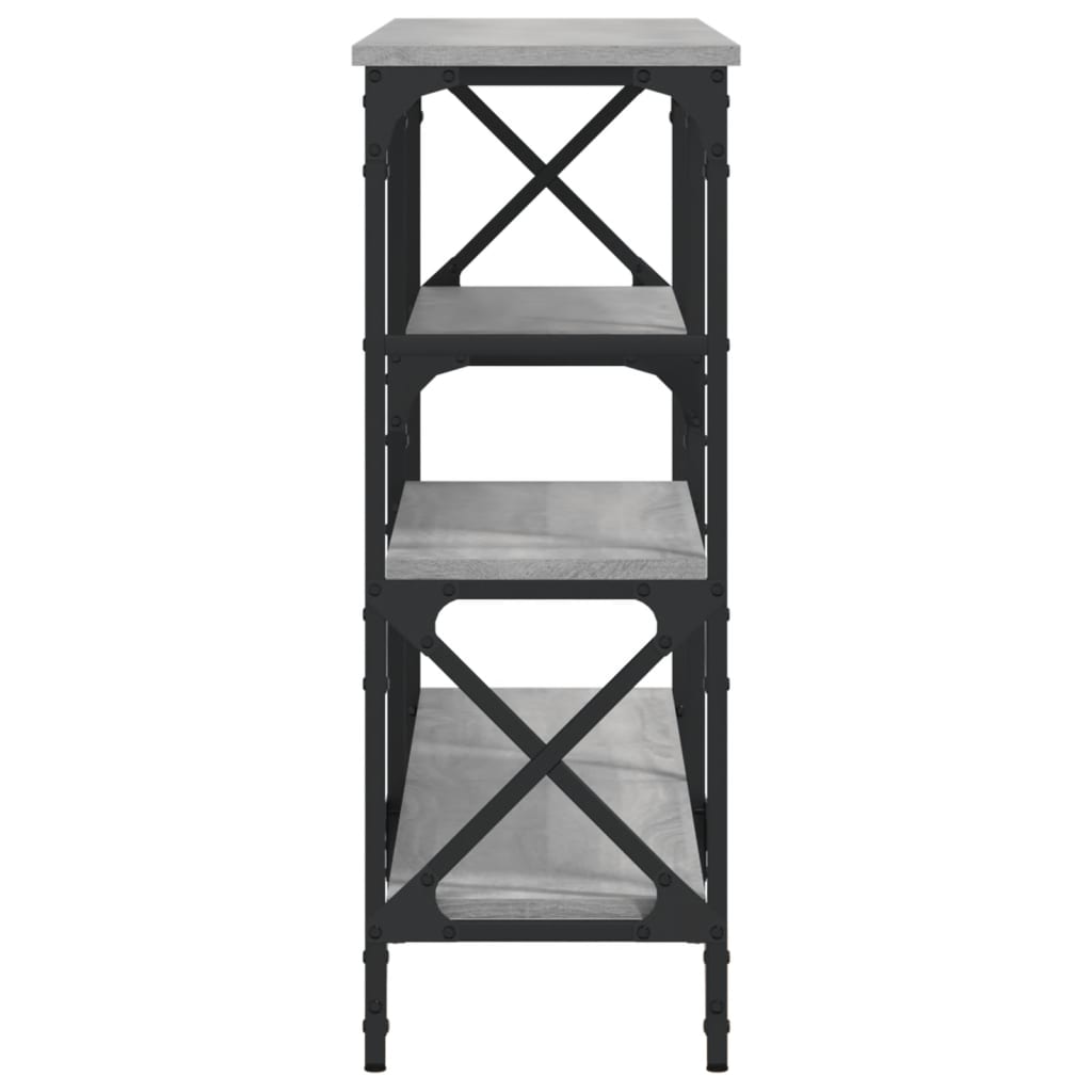 Mesa consola 150x29x76,5 cm derivados madeira cinzento sonoma