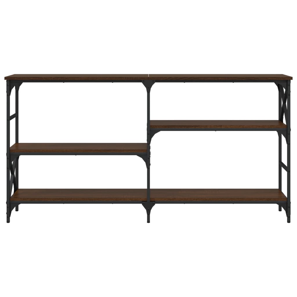Mesa consola 150x29x76,5 cm derivados madeira carvalho castanho