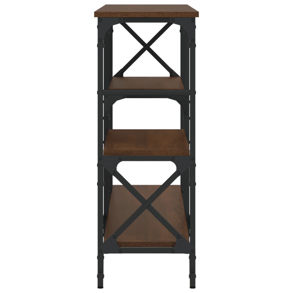 Mesa consola 150x29x76,5 cm derivados madeira carvalho castanho