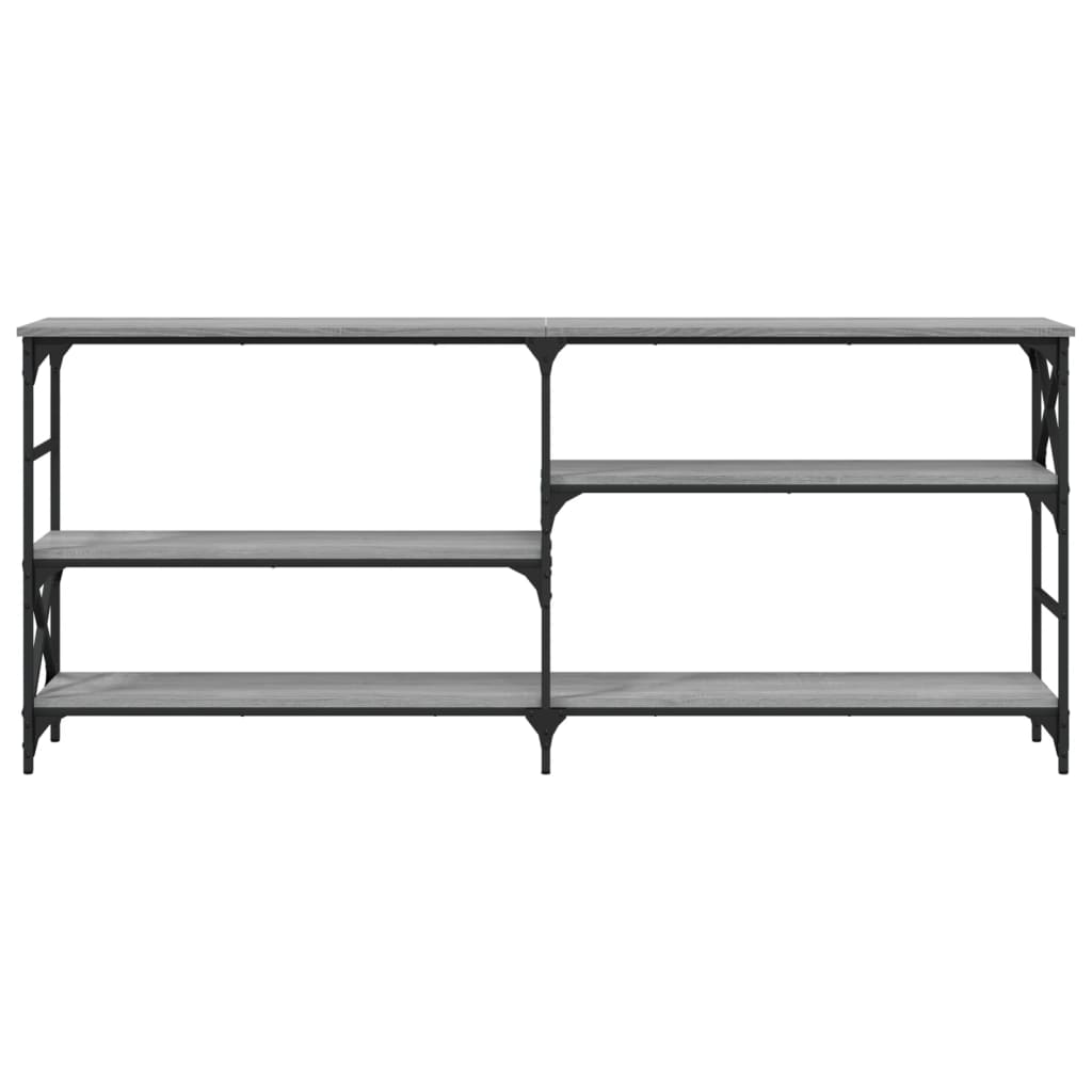 Mesa consola 180x29x76,5 cm derivados madeira cinzento sonoma
