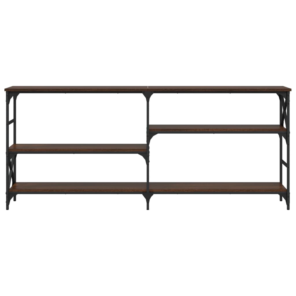 Mesa consola 180x29x76,5 cm derivados madeira carvalho castanho