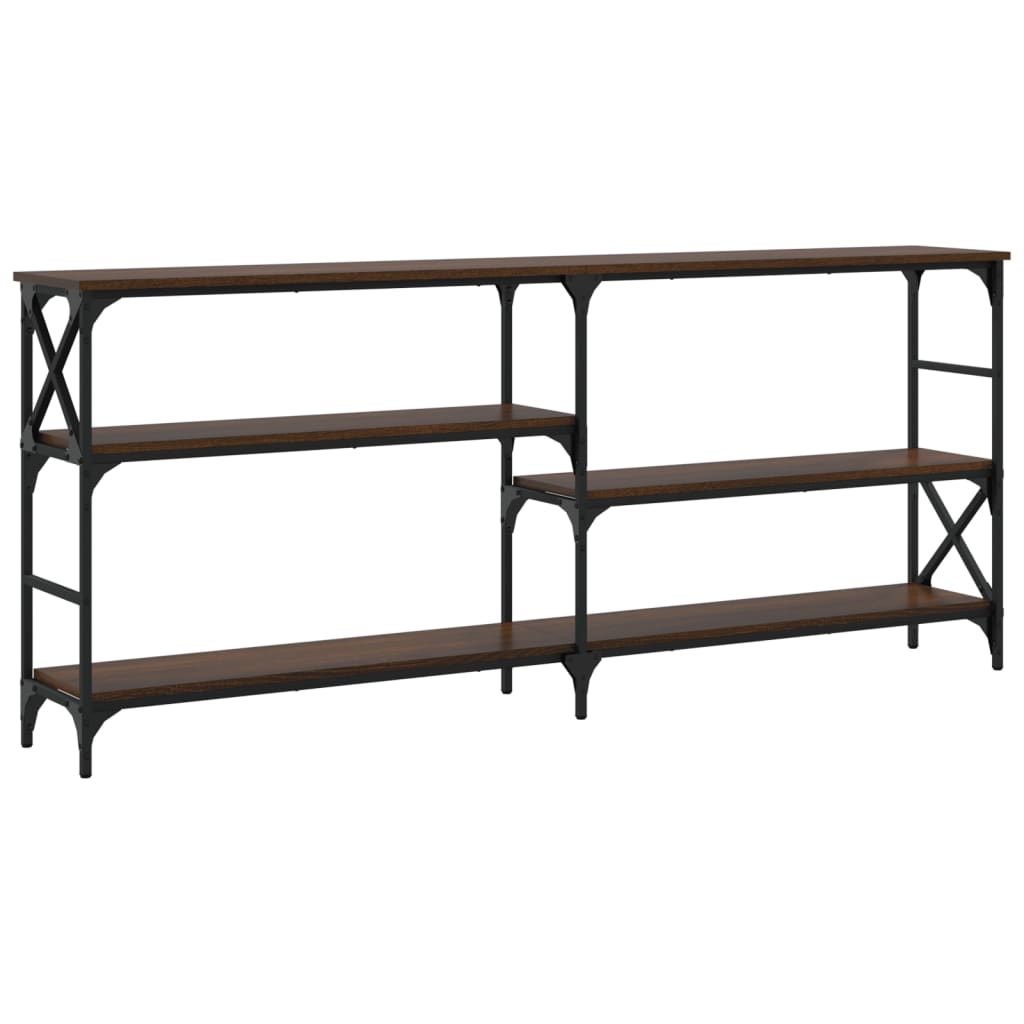 Mesa consola 180x29x76,5 cm derivados madeira carvalho castanho