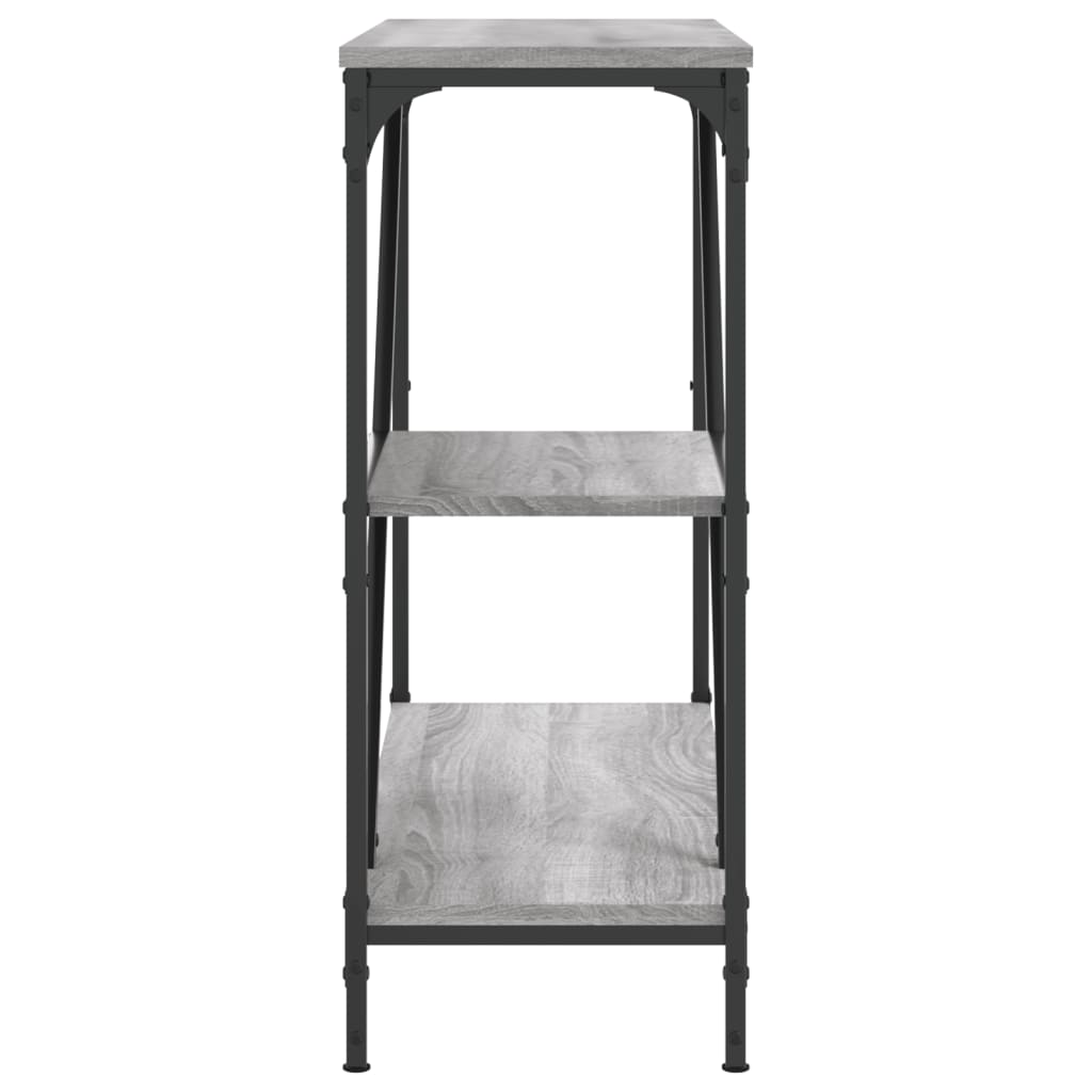 Mesa consola 88,5x30x75 cm derivados de madeira cinzento sonoma