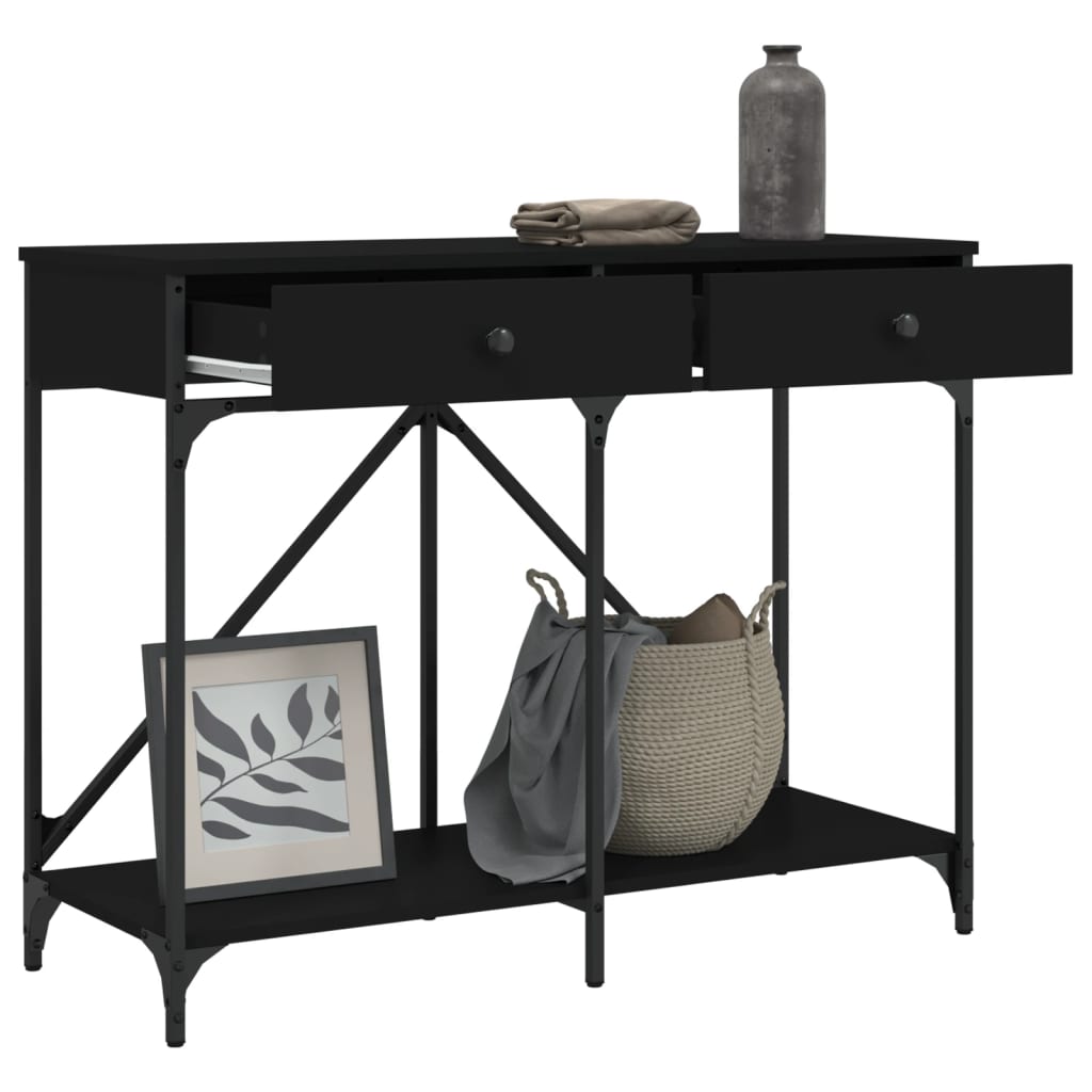 Mesa consola 100x39x78,5 cm derivados de madeira preto