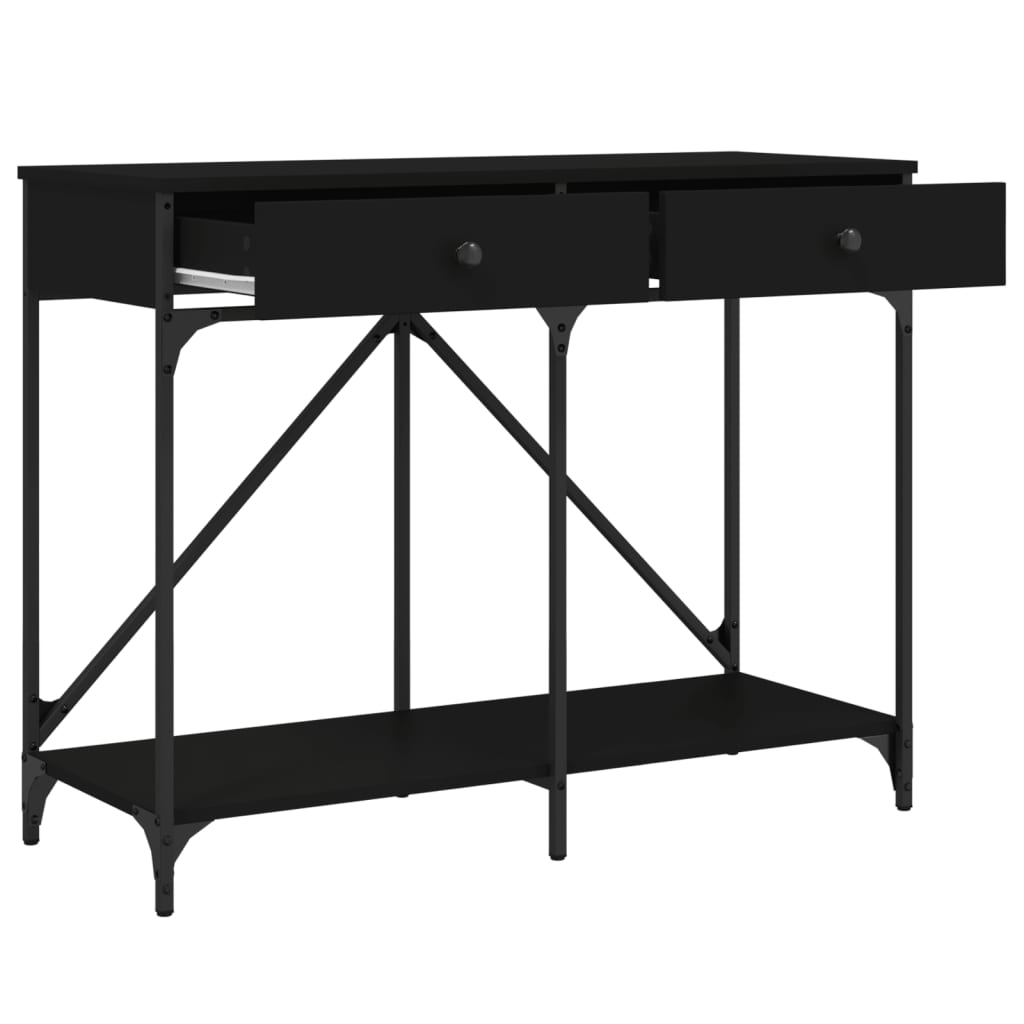 Mesa consola 100x39x78,5 cm derivados de madeira preto