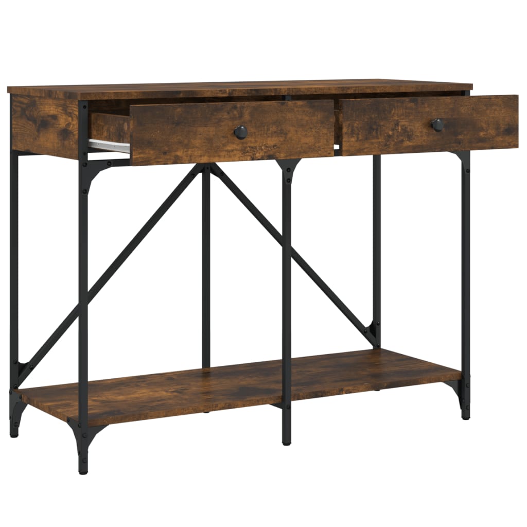 Mesa consola 100x39x78,5 cm derivados madeira carvalho fumado