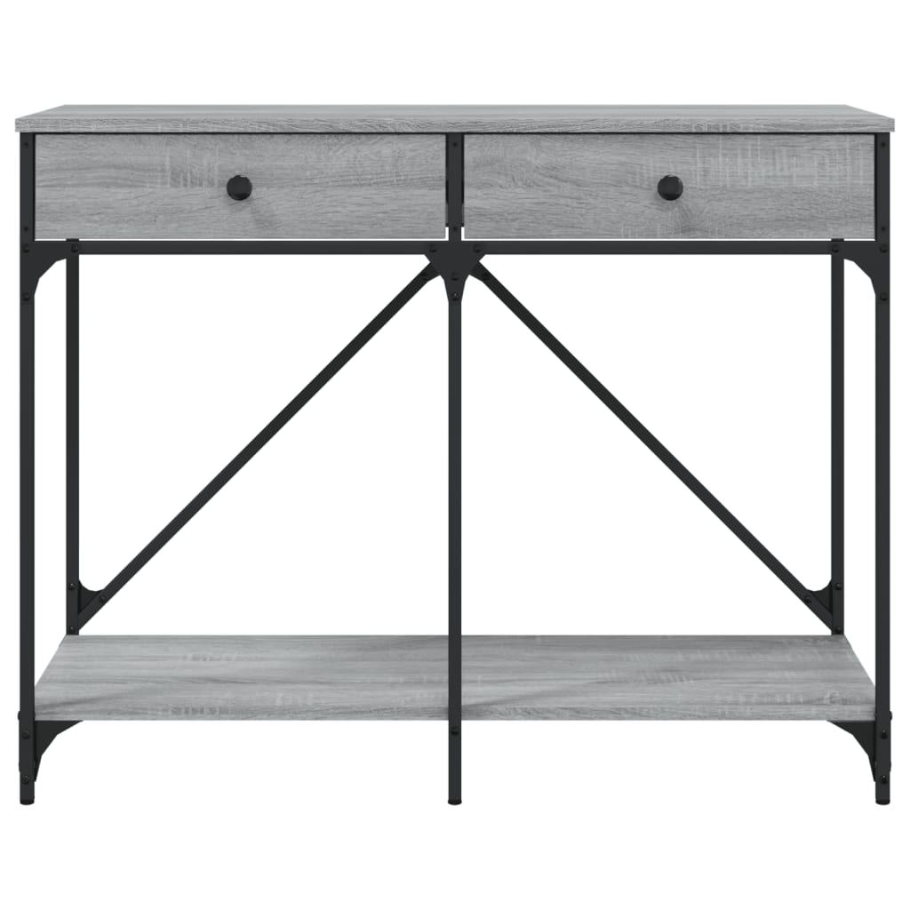 Mesa consola 100x39x78,5 cm derivados madeira cinzento sonoma