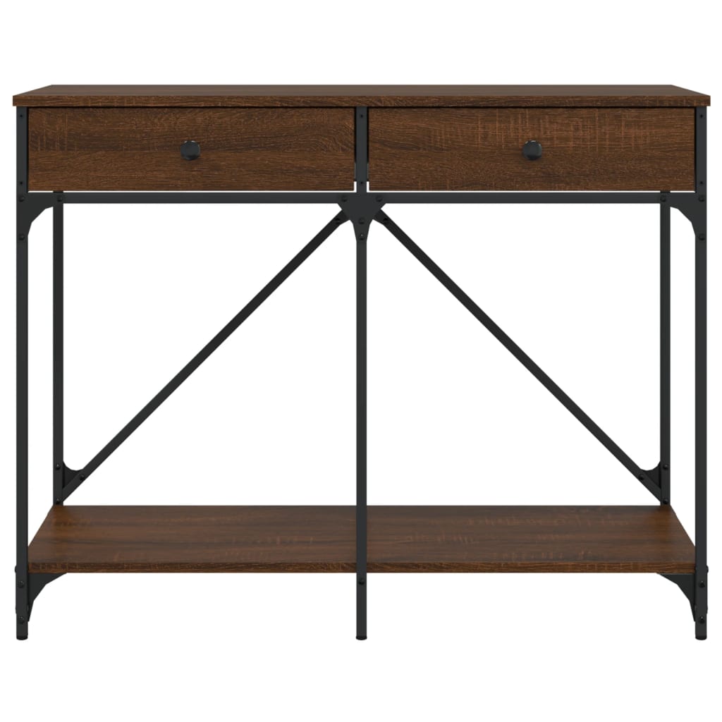Mesa consola 100x39x78,5 cm derivados madeira carvalho castanho