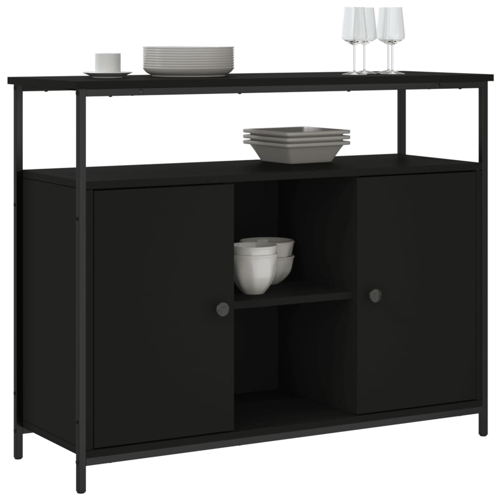 Aparador 100x35x80 cm derivados de madeira preto