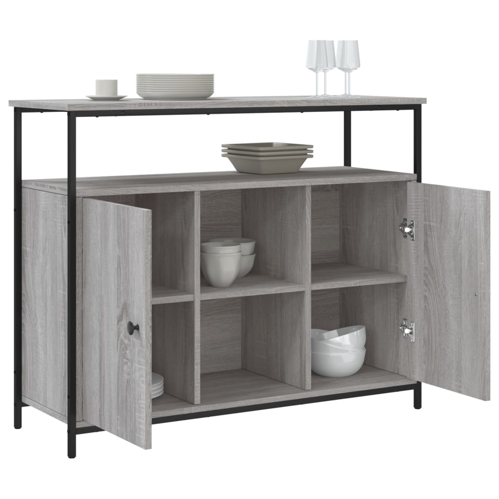 Aparador 100x35x80 cm derivados de madeira cinzento sonoma