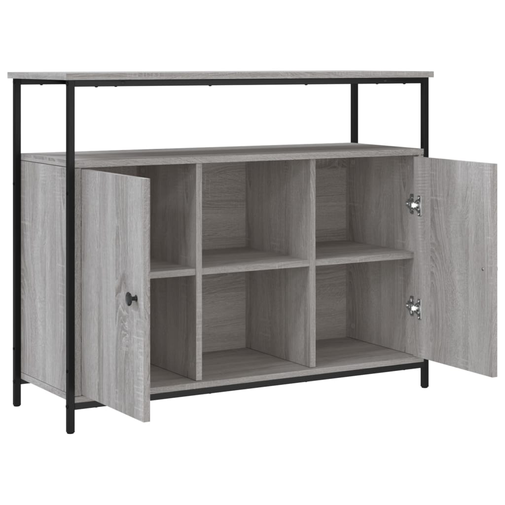 Aparador 100x35x80 cm derivados de madeira cinzento sonoma