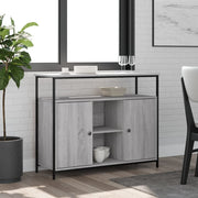 Aparador 100x35x80 cm derivados de madeira cinzento sonoma