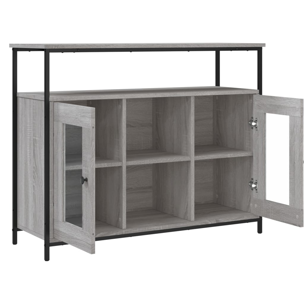 Aparador 100x35x80 cm derivados de madeira cinzento sonoma