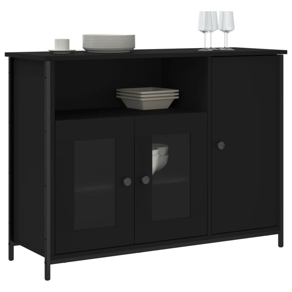 Aparador 100x35x75 cm derivados de madeira preto