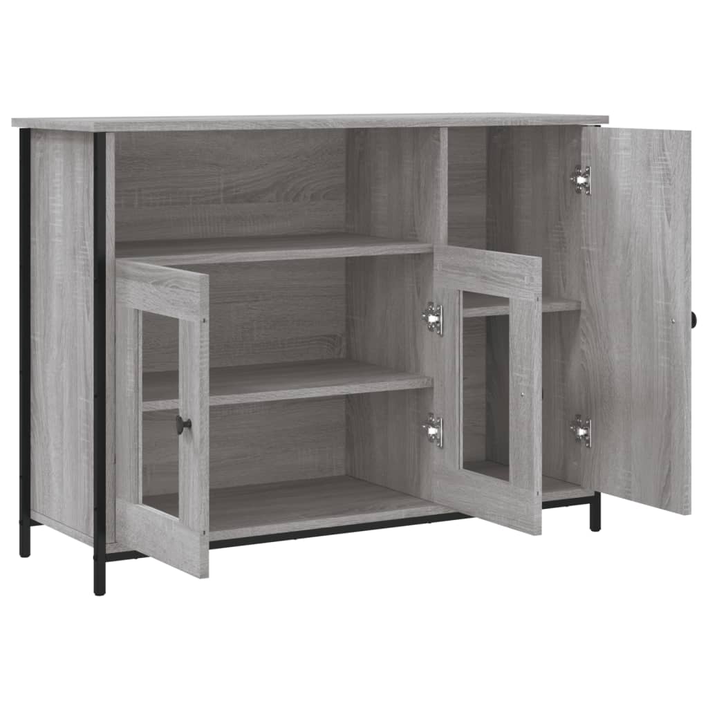 Aparador 100x35x75 cm derivados de madeira cinzento sonoma